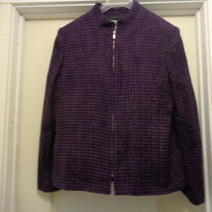 STEAMPUNK PURPLE & BLACK PLAID ZIP JACKET 10